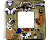 Football Photo Frame - Masculine Picture Frame Collage  - All Star  ( Super Bowl / Olive Green ) Man Guys