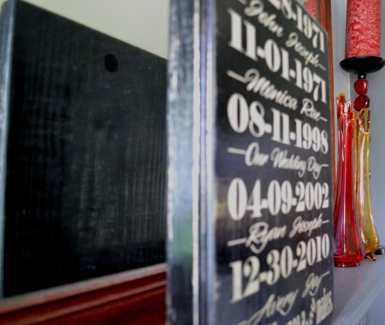 Important Dates Custom Wood Sign, Anniversary Gift, Family Sign, What a Difference a Day Makes