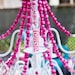 Victorian Mod Custom Chandeliers in any color //pink, aqua blue, turquoise, black, green & more// - LARGE