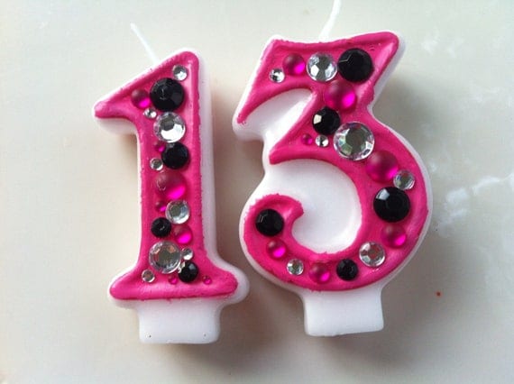 Birthday Candle - Blinged Out Number Candle - DOUBLE DIGIT - Rhinestone, glitter, blingy number candles. Il_570xn