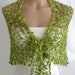 Crocheted green magic shawl, scarf by Arzu's Style