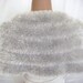 Hand knitted white silver wedding bolero