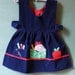 Back to School Blue Corduroy Preschool Pinafore