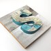 Vintage Map Letter S Monogram on Reclaimed Wood.