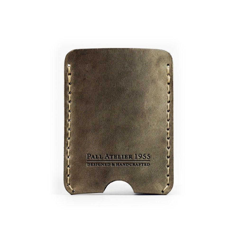 Credit card holder card wallet minimal wallet in driftwood khaki