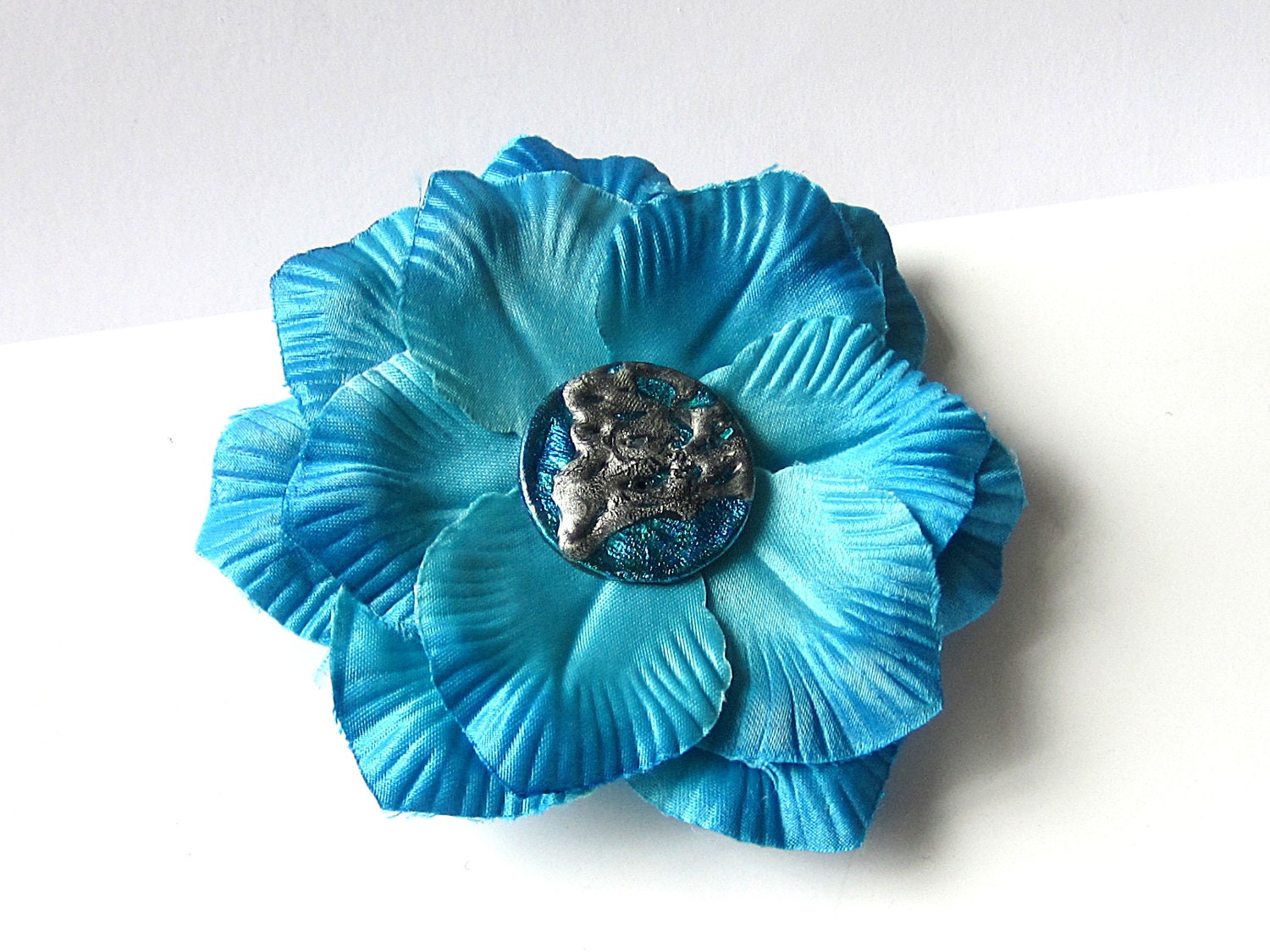 blue prom corsage