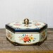 Vintage Tin Trinket or Jewelry Box- Floral Pattern West Germany