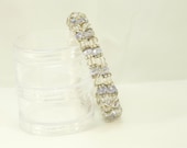 Beaded Aurora Borealis Crystal Bracelet Statement Jewelry