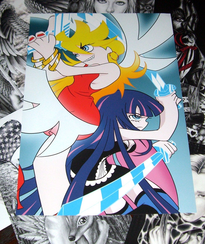 Panty and Stocking - An artistic rendition brought to life in a high quality print.