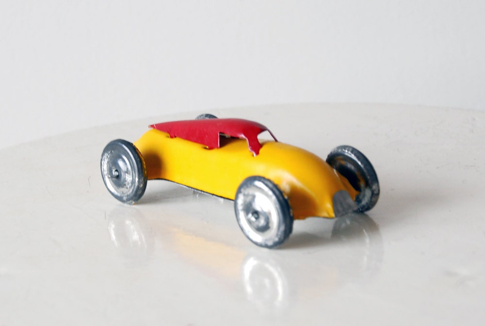 Vintage Tin Toy Race Car 1970s