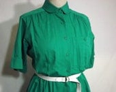 VTG Kelly Green Shirt Dre...