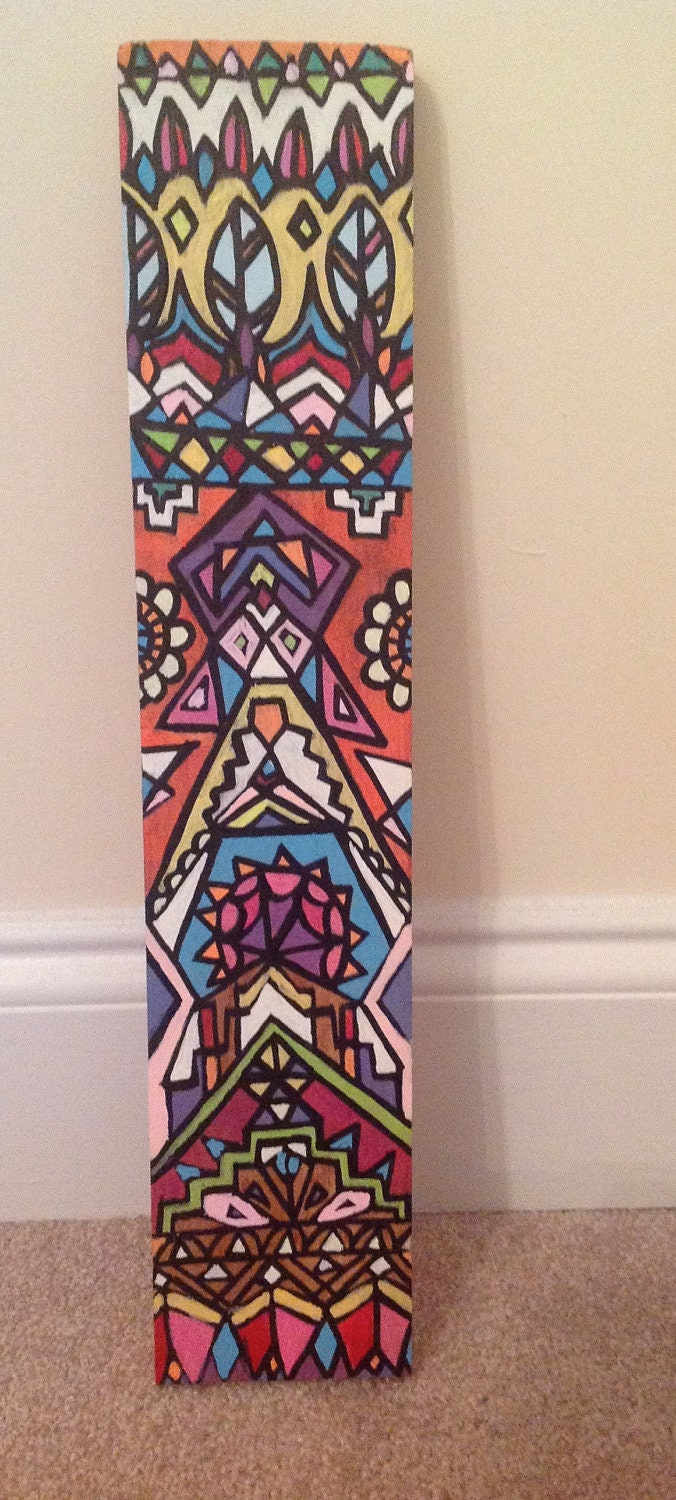 Neon Painted Wood Plank