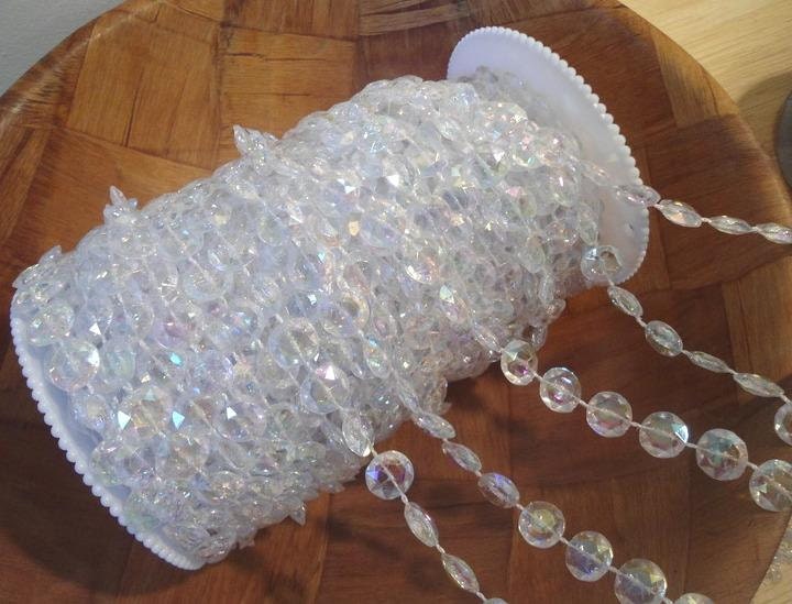 Crystal Acrylic Faceted Bead Garland