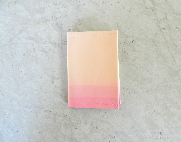 Ombre Leather Passport Case - Pink