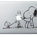 Snoopy Macbook Sticker Decal for a Mac Laptop with Woodstock camping campfire