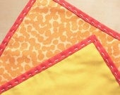 Cloth Napkins in Orange Crush - Tea or Cocktail Size