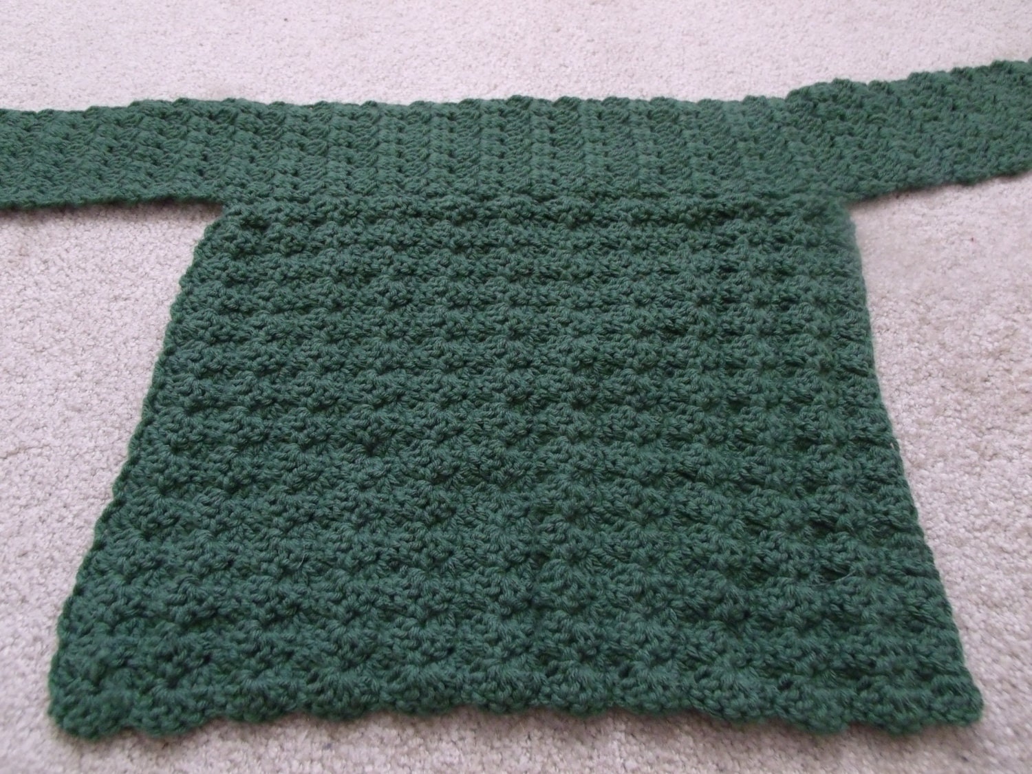 Crocheted Green Apron