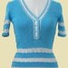 ON SALE 30% OFF Knitted summer shirt "Turquoise"
