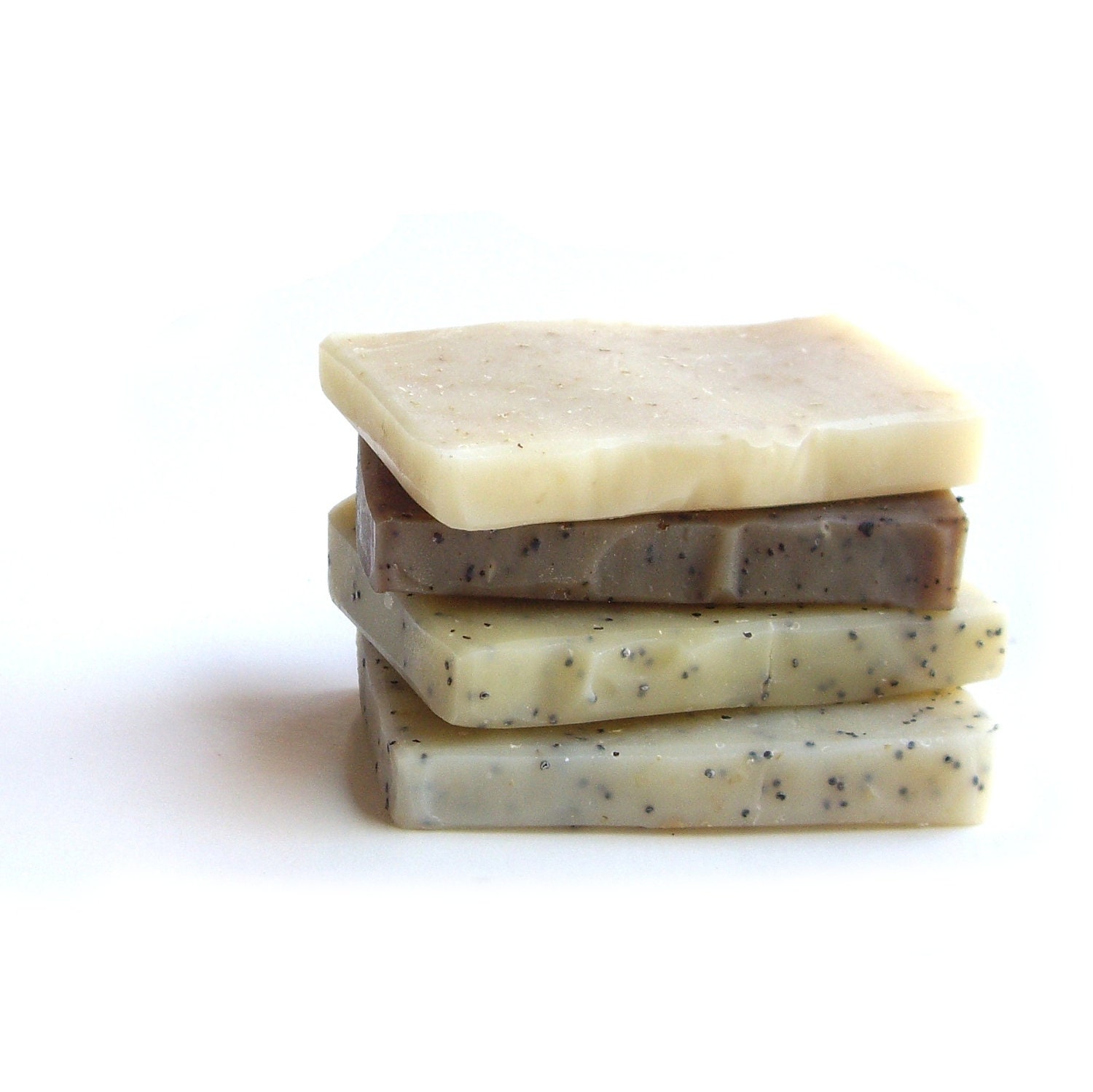 Soap Sampler EXFOLIATOR - SCRUB Soap, Unscented Soap, Vegan Soap, All Natural Soap,