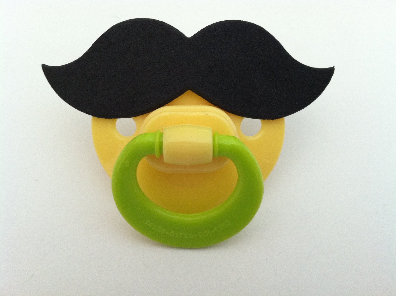 MUSTACHE PACIFIER (yellow & lime)