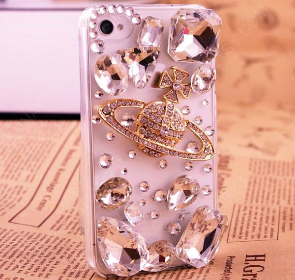 iphone case tiffany box iphone case crystal gold saucer iphone 4 case Bling rhinestone saucer iphone 4 cover tiffany blue iphone   4s ribbon