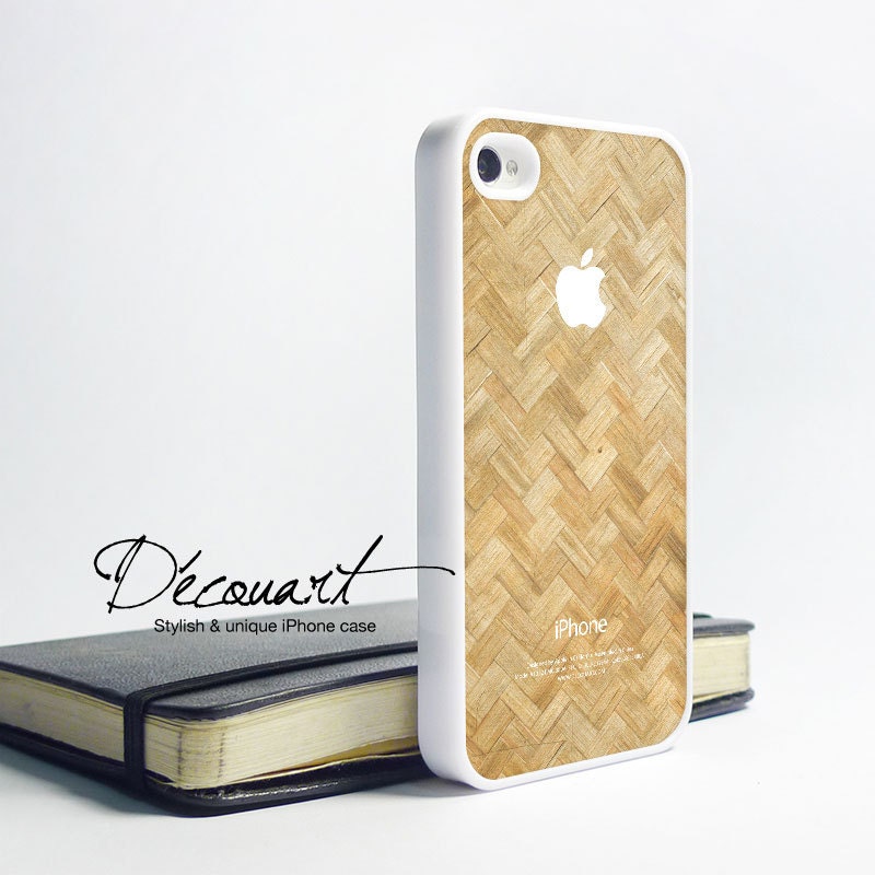 iPhone 5 case, iPhone 4 case, iPhone 4s case, case for iPhone 4, wicker pattern with apple logo W335