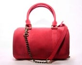 BAKED APPLE - Duffel Leather Bag in Baked Apple Red
