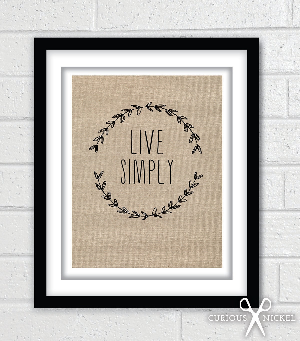 Live Simply - Wall Art - Giclee Art Print - 8 x 10