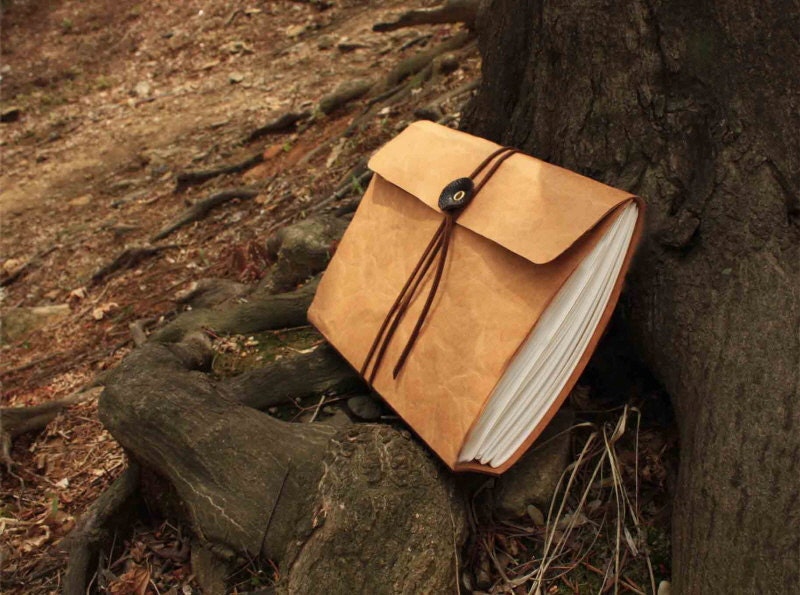 Hand Aged Journal 7x5 inch for the Creative Soul OOAK Unique Unusual Diary Notebook Book Blank Bohemian Rustic Leather Travel Woodland