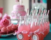 24 Glass Milk Jars- Party Drink Bottles and Glasses