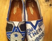 Dallas Cowboys Toms Shoes  Hand Painted New custom made