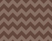 Medium Tone on Tone Chevron Fabric - Brown - Riley Blake - Half Yard