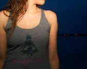 Peaceful Warrior - Heather Gray Yoga Tank.  Size: S, M, L