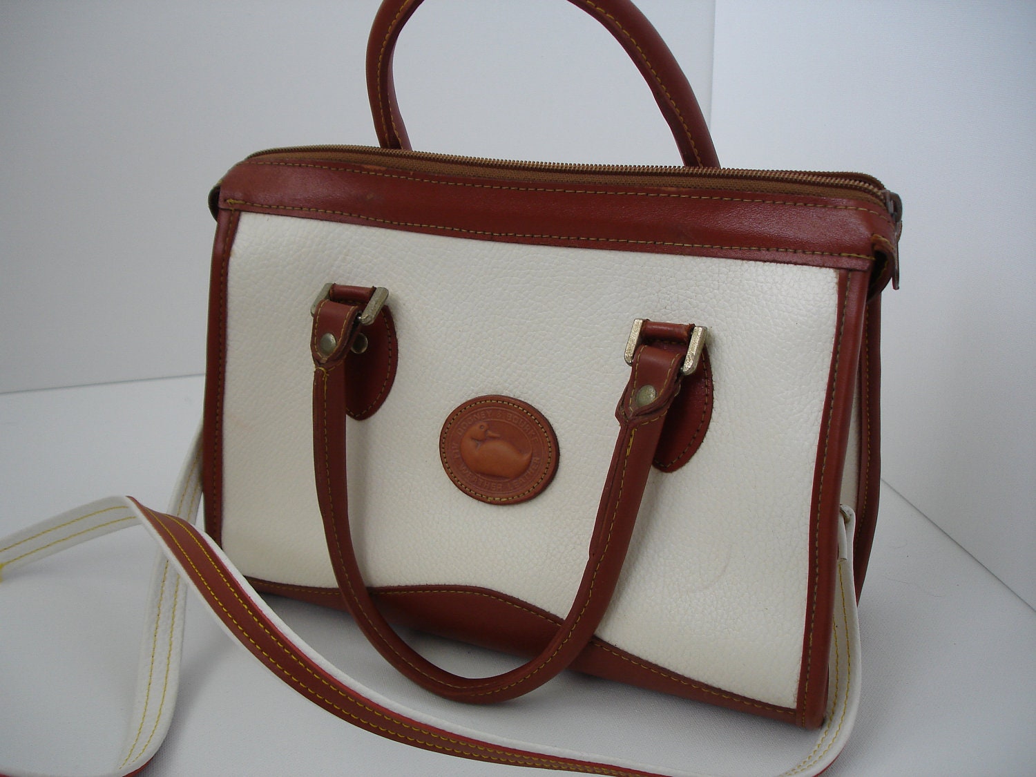Vintage Dooney and Burke White All Weather Leather