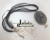 OOAK ART PENDANT, "Asia" polymer clay hand made