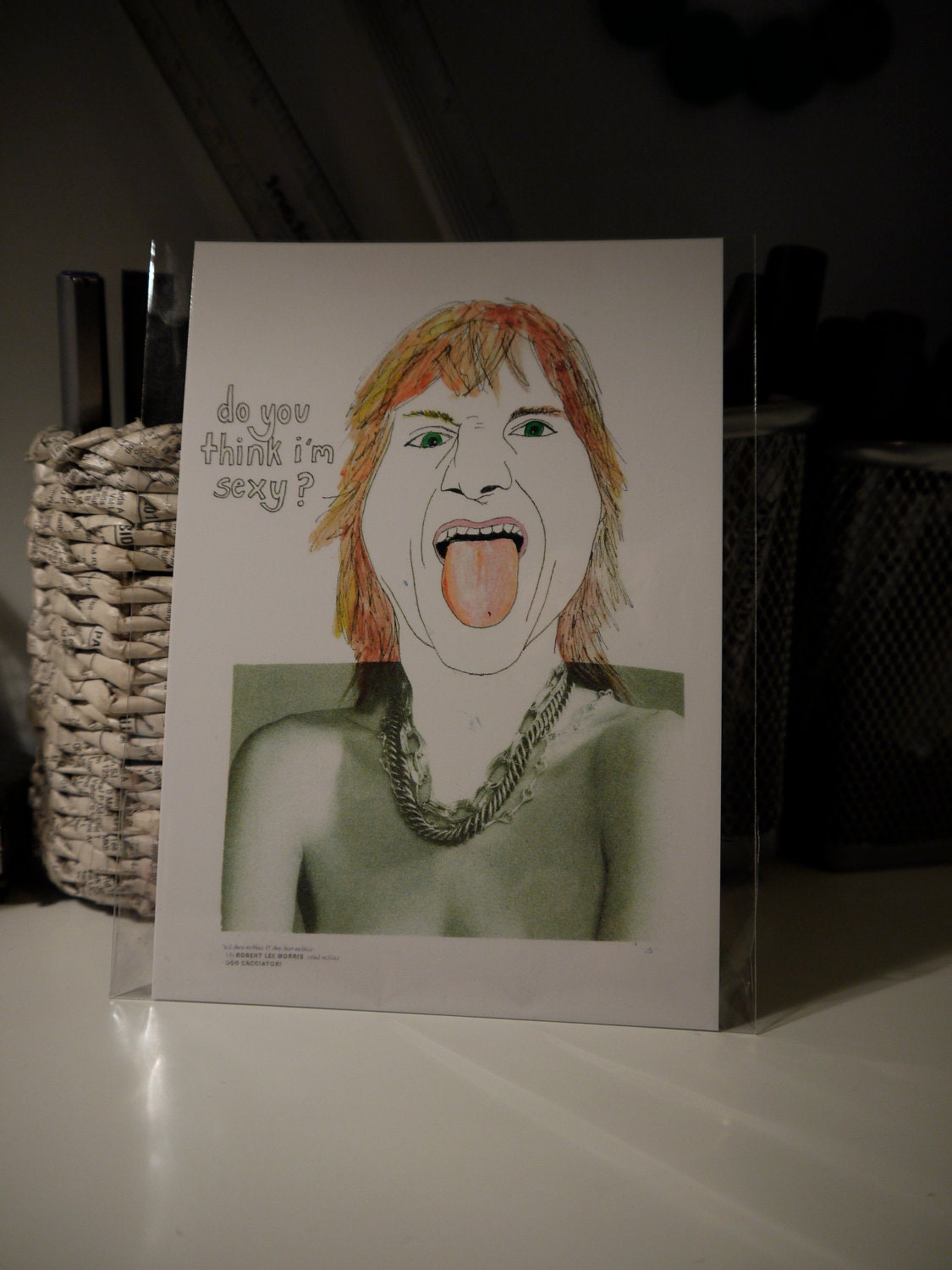 Illustrated "do you think i'm sexy" Postcard