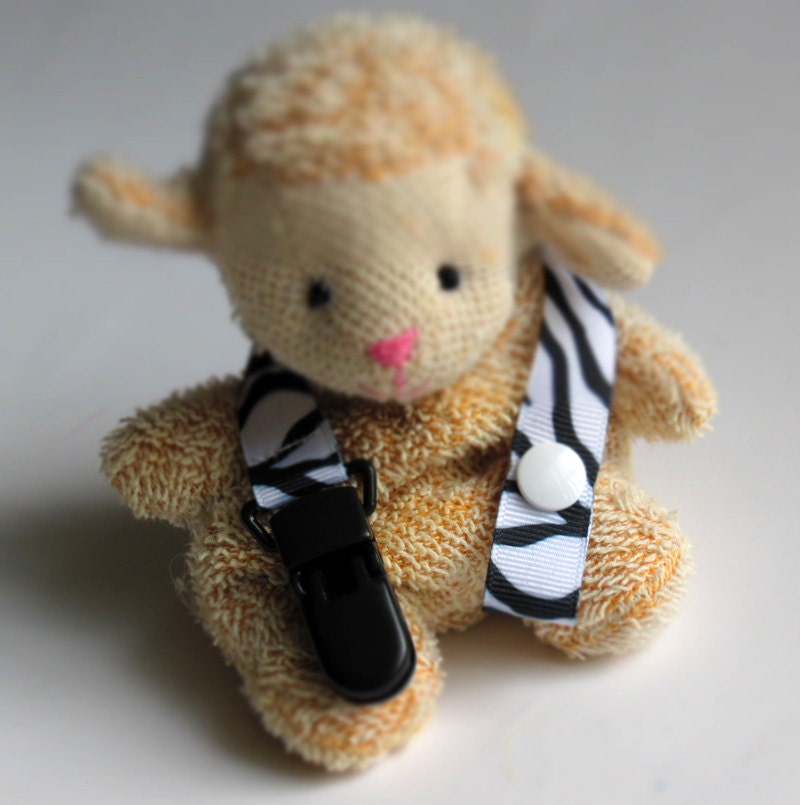 Pacifier Clip - Unisex - Chic Zebra - Perfect Gift - READY TO SHIP -