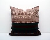 Hand Woven Cotton 16x16 inch Handmade Decorative pillow Covers, Tribal pillow, Vintage pillow, Unique pillow cover - ready to ship -