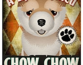 Chow Chow Pampered Pups Original Art Print - 11x14 - Dog Poster - Dogs Incorporated