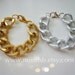 VERY CHUNKY TEXTURED Gold or Silver Chain Bracelet