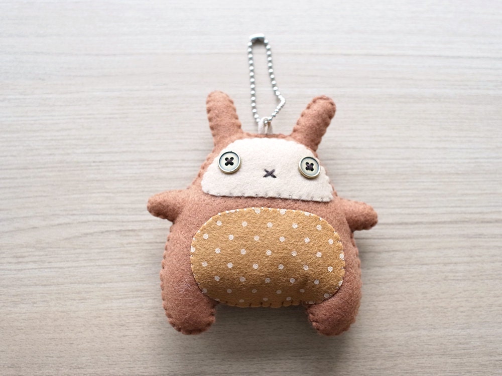Felt - Valentine Gift - Bunny plush Keychain - felt keychain - Kawaii keychain - READY TO SHIP