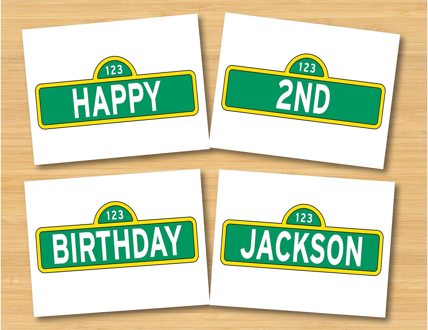Items similar to Sesame Street Happy Birthday Name Sign Logo