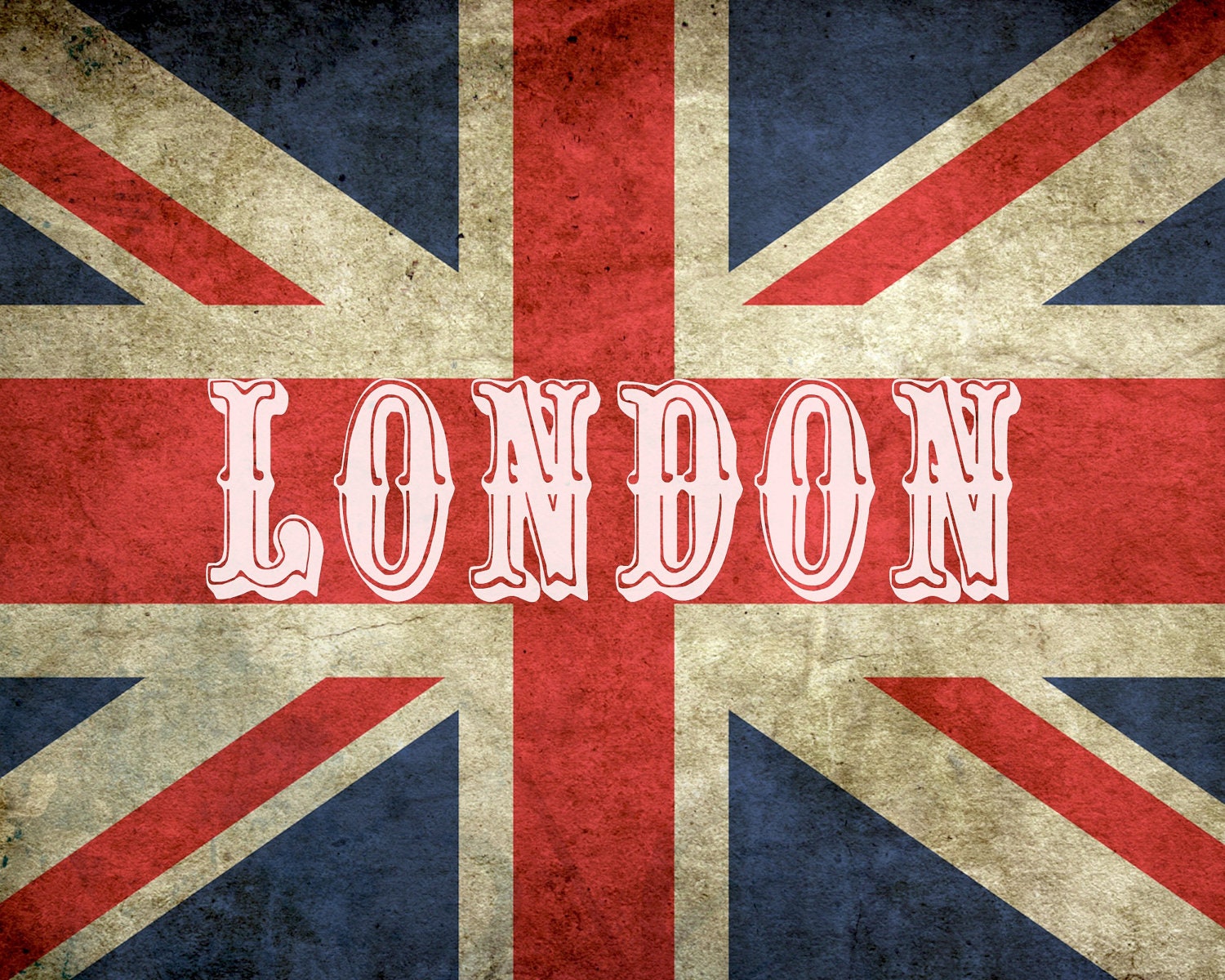London British Flag 10x8 Print- Queen, Royal, Country, Blue, White, Red, Wall, Art, Decor, UK, Eurppean, England