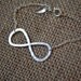 Hammered Infinity Bracelet, Silver, on a Chain
