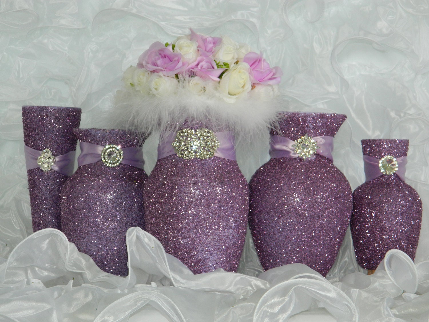Weddings, Wedding Decorations, Wedding Reception, Bridal Shower, Baby, Lilac, Wedding Centerpieces, Shabby Chic Decor, Lavender, Summer