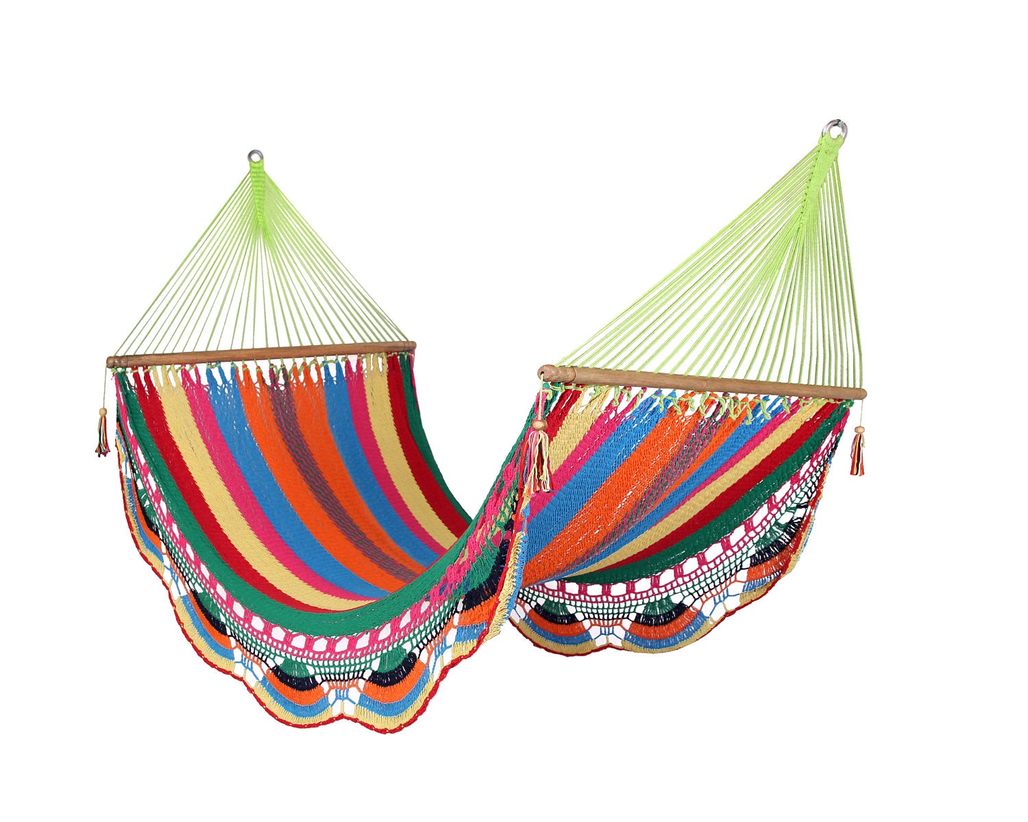 Multicolour Hammock with Green holder
