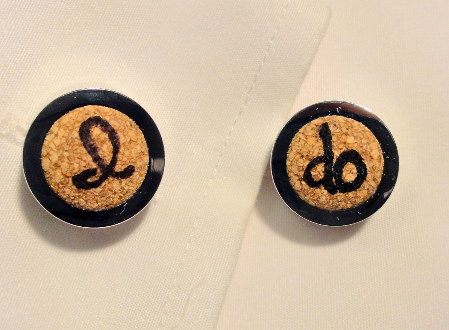 Wedding Wine Cork  Cufflinks  - I Do - Vineyard Wedding