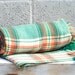 Vintage Welsh Blanket Mid Century Modern Wool Pastel Plaid Check picnic blanket bedding