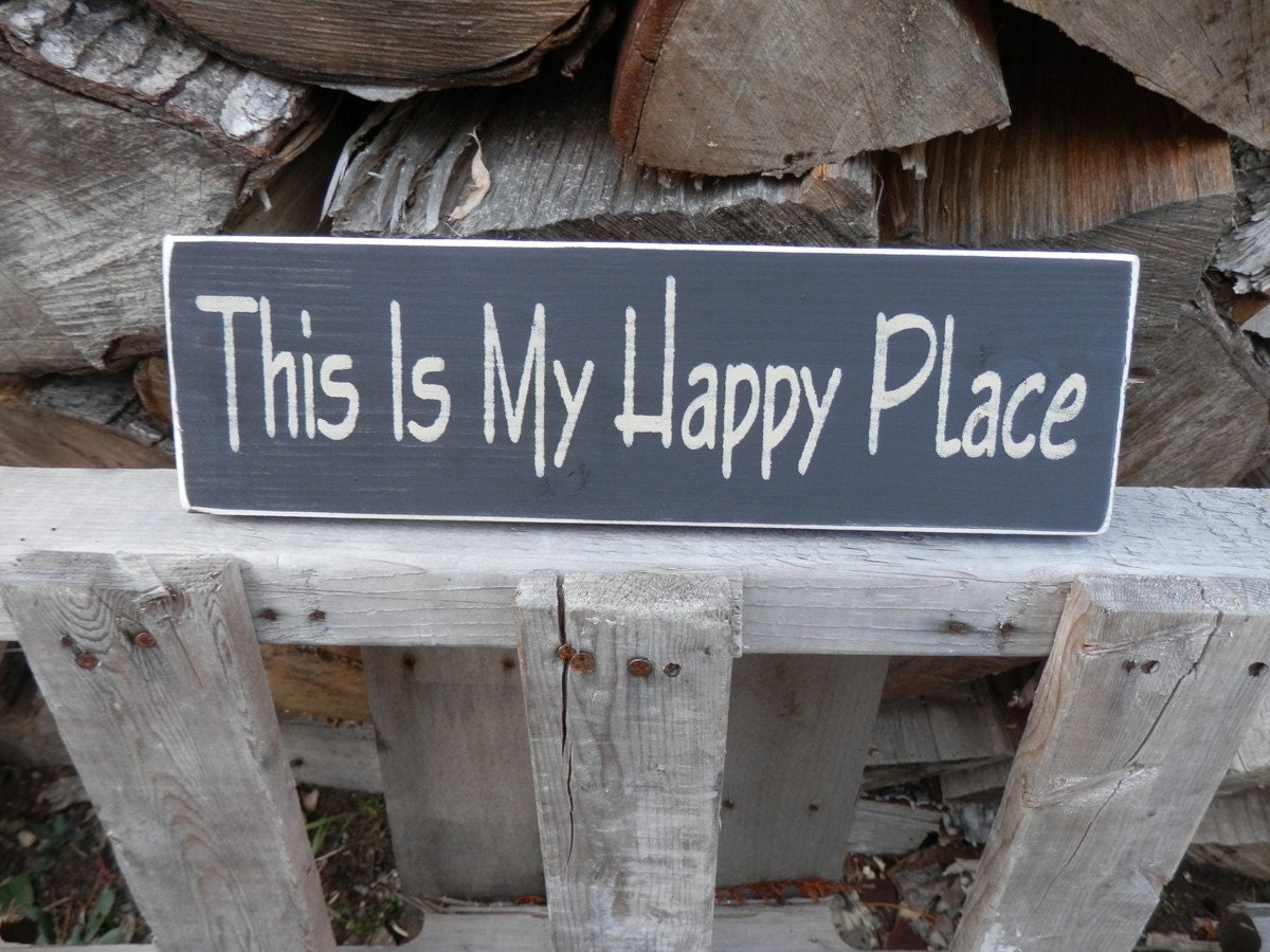 This is My Happy Place  wood  sign  (stock photo) made to order