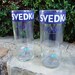 Recycled Svedka Vodka Bottle Drinking Glasses Set of 2